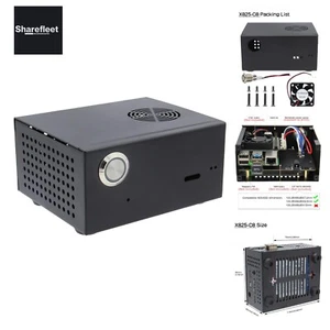 Geekworm Gehäuse, unterstützt nur X825 V2.0 2,5 Zoll SATA SSD/HDD Shield & Ra... - Bild 1 von 8