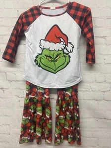Grinch Who Stole Christmas Girls Boutique Outfit Dr Seuss Pajama - Picture 1 of 24