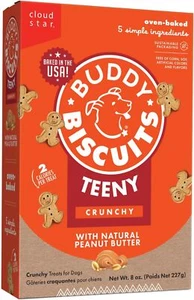 Buddy Biscuits Peanut Butter Dog Treats 8oz – Teeny Crunchy Natural Snacks - Picture 1 of 7