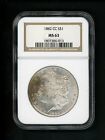 1882 CC US Morgan Silver Dollar $1.00 $1 NGC MS 63 UNC Heavy Golden Toning