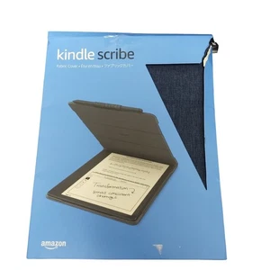 Funda tipo folio de tela Kindle Scribe con accesorio magnético - Estuche azul denim bucle para bolígrafo - Imagen 1 de 7