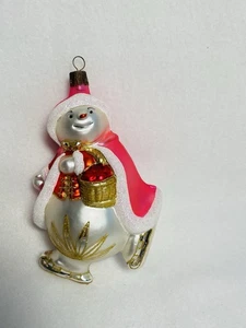Waterford Holiday Heirlooms Snow Lass rose patineur 10e anniversaire ornement - Photo 1/6