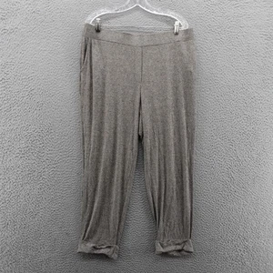 J Jill Wearever Collection Petite Knit Pants Large Gray Stretch Cropped Pull On - Picture 1 of 15