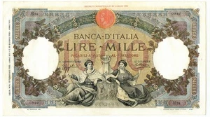 1000 LIRAS CAPRANESI PUBBLICHE MARINA REGINE FASCIO ROMA 12/02/1935 BB+ - Imagen 1 de 6