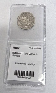 1854 Seated Liberty Quarter -  Small Dings - Picture 1 of 2