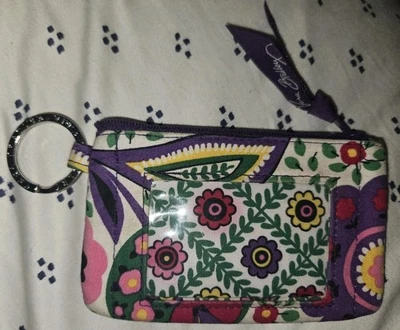 Porta-identificação Vera Bradley Viva La Vera com chaveiro - leia a descrição - Imagem 1 de 4