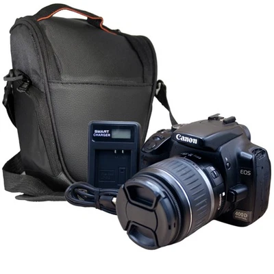 Canon EOS 400D  Digital SLR Camera Starter Kit with EF-S 18-55mm Lens + Bag - Image 1 of 4