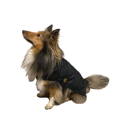 Fashion Dog Rain Coat With Fleece - Black - 65 CM Dog Coat - Image 1 of 4