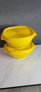 Vintage Original Tupperware (836) Servierschüssel senfgelb mit Siegel - Bild 1 von 9