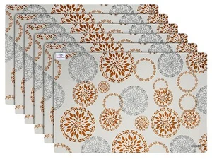 Placemats Table Mats Non Slip Easy to Clean Woven PVC Placemats White 6Pcs - Picture 1 of 7