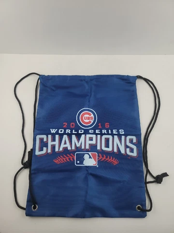 Chicago Cubs Drawstring Backpack - Cinch Bag Sack Baseball 17.5” x 13” Cover