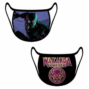 Disney Store Wakanda 2pc Set Cloth Face Masks Black Panther Avenger Size XL - Picture 1 of 2