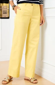 Neu mit Etikett! TALBOTS DAISY GELB NEW ENGLAND CHINO GERADES BEIN HOSE HOSE GR. 16 A+ - Bild 1 von 10