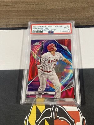 Shohei Ohtani | 2022 Topps Chrome Cosmic Red Flare Ref /5 | PSA 9 | PSA POP = 1 - Image 1 of 4