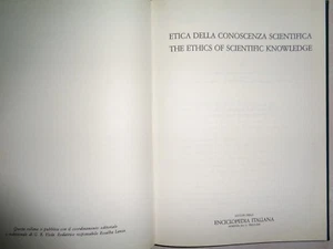 ETICA DELLA CONOSCENZA SCIENTIFICA - THE ETHICS OF SCIENTIFIC KNOWLEDGE 1989 - Picture 1 of 4