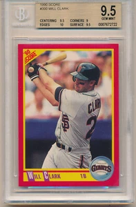 1990 Score Will Clark (#300) BGS9.5 BGS (#02) - Picture 1 of 2