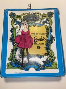 Muñeca Barbie 1968 The World of Vintage Estuche de Transporte Azul/Verde Mattel No. 1002 - Imagen 1 de 9