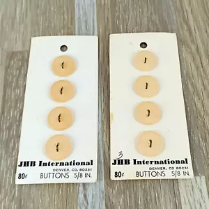 Button Lot JHB Intl Carded Cream 1983 Craft Sewing Closures Connectors - Picture 1 of 5