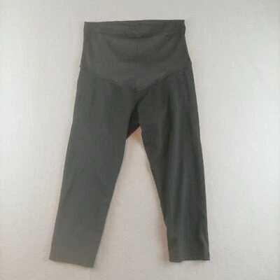 Leggings capri de maternidad rosa rubor para mujer talla S negros elásticos sobre el estómago Foto 1 de 4