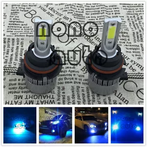 NEW 9007 HB5 8000K Ice Blue 8000LM LED Headlight Bulbs Kit High & Low Beam - Picture 1 of 10