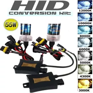Hid Conversion Kit 9006 H1 H3 H4 H7 H11 9005 Xenon Headlight Bulbs 55W Ballast - Picture 1 of 19