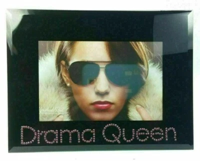 Marco de fotos de carretera de pastizales drama reina blingy diva rosa negro cuadro nuevo en caja Foto 1 de 3