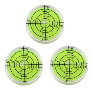 3Pcs Circular Bubble Level Bullseye Degree Marked Surface Round Spirit Levels Me - Picture 1 of 6