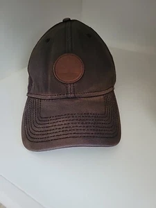 Cappello Berretto Timberland Nero Tela Cinghia Schiena Logo Tinta Unita Escursionismo Outdoor Invecchiato - Foto 1 di 7
