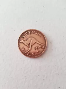 Coin - 1950 Australian Penny Genuine Circulated King George VI KG Polished Perth - Picture 1 of 4