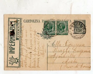 CARTOLINA POSTALE CON TASSELLO PUBBLICITARIO "pirelli impermeabili" - Picture 1 of 1