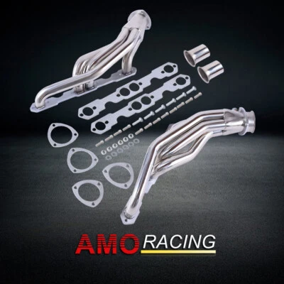 Cabezales de escape de acero inoxidable aptos para camioneta Chevy GMC C1500 K2500 V8 1988-1997 Foto 1 de 4