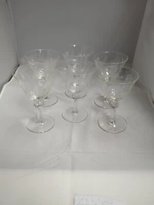 Set 6 Bicchieri 4-7/8" Cristallo Liquore/Cordial Danubio di Colonia Incisi - Foto 1 di 8