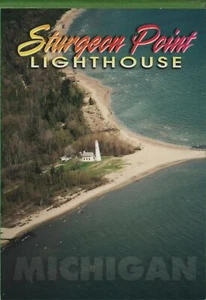 Vintage Michigan MI Lighthouse Postcard Sturgeon Point Harrisville Alcona Huron - Picture 1 of 3