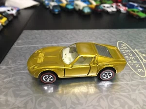 VINTAGE LESNEY MATCHBOX SERIES NO 33 LAMBORGHINI MIURA GOLD WHITE INT CUSTOM - Picture 1 of 8
