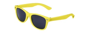 KIDS SUNGLASSES FOR BOY OR GIRL NEON YELLOW RETRO WAYFARER LOOK NEW - Picture 1 of 1