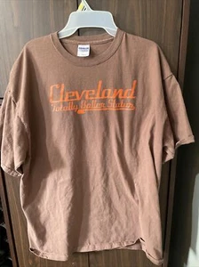 Cleveland short sleeve t-shirt Baller Status Brown Orange size XL free ship! - Picture 1 of 4