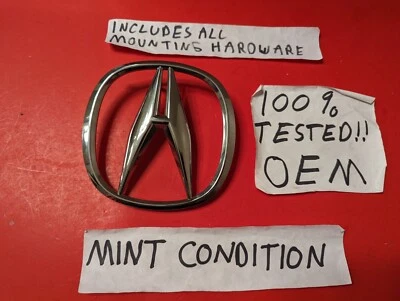 ✅ OEM 2007 2008 2009 ACURA MDX CHROME GRILLE EMBLEM GRILL07 08 09 FACTORY MINT! - Image 1 of 4