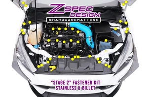 ZSPEC "Stage 2" Dress-Up Fastener Kit for Focus RS & ST, Stainless & Billet - Picture 1 of 24