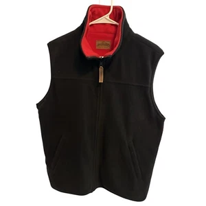 Pendleton Originals Reversible Vest Mens Medium Full Zip Fleece Red Black - Picture 1 of 4