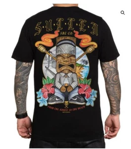 Sullen Clothing "TIKI CHOLO" Premium Fit Mens tee Art Collective tattoo Black - Picture 1 of 3