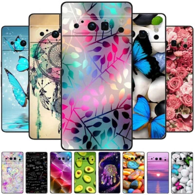 For Google Pixel 8 7 6 Pro 7a 6a 5a 4a Painted Soft Silicone TPU Back Case Cover - Image 1 of 4