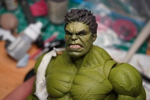 1/12 Male DIY Hulk Giant Man Head Sculpt Carved For 6" Action Figure Body Toy - Picture 1 of 10