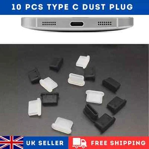 10xUSB Type C Dust Cover Plug USB C Charging Port Protector Charger Cover Cap - Picture 1 of 13