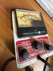 UNTESTED Vintage Auto Dwell Meter Dwell-Tach Engine RPM Lincoln McNeil Model 357 - Picture 1 of 14