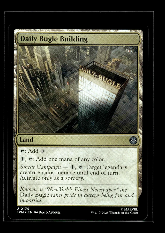 DAILY BUGLE BUILDING Marvel's Spider-Man FOIL #179 SPM(NM+)(MTG) - Image 1 of 1