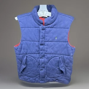POLO RALPH LAUREN Cotton Puffer LinedVest 2XL Jacket Navy Blue Missing 2 Buttons - Picture 1 of 12