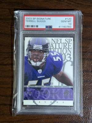 2003 SP SIGNATURE Terrell Suggs #120 PSA 10 - Image 1 of 2