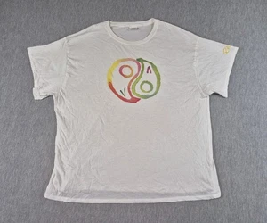 RVCA T Shirt X Rose Machado Yin Yang Skater Mens Large White Top - Picture 1 of 14