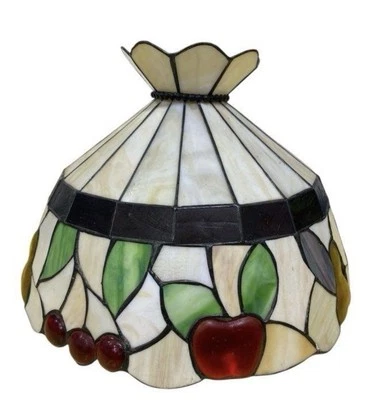 Tiffany Style Glass Slag Hanging Pendant Light Fruit Chandelier 18 x 18 x 12” - Image 1 of 4