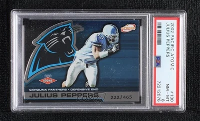 2002 Pacific Atomic /465 Julius Peppers #130 PSA 8 Rookie RC HOF - Image 1 of 2